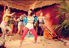 Tanned Russian mistress orders slave to lick feet