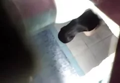 Skinny blonde trans caresses herself