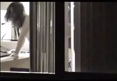 Hot blonde in stockings in a net sucked horseradish